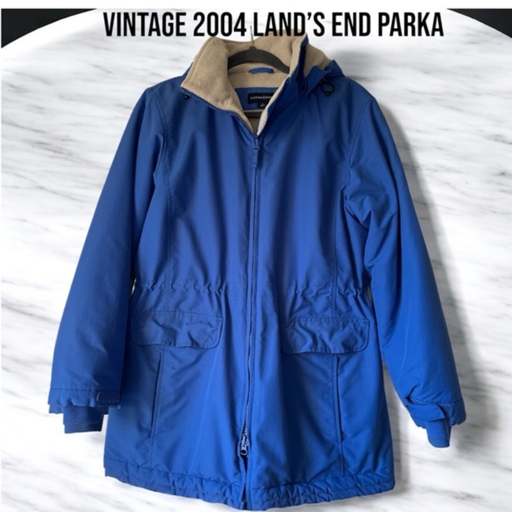 Vintage Lands' End Squall Fleece Lined Waterproof Insulated Winter Parka Size